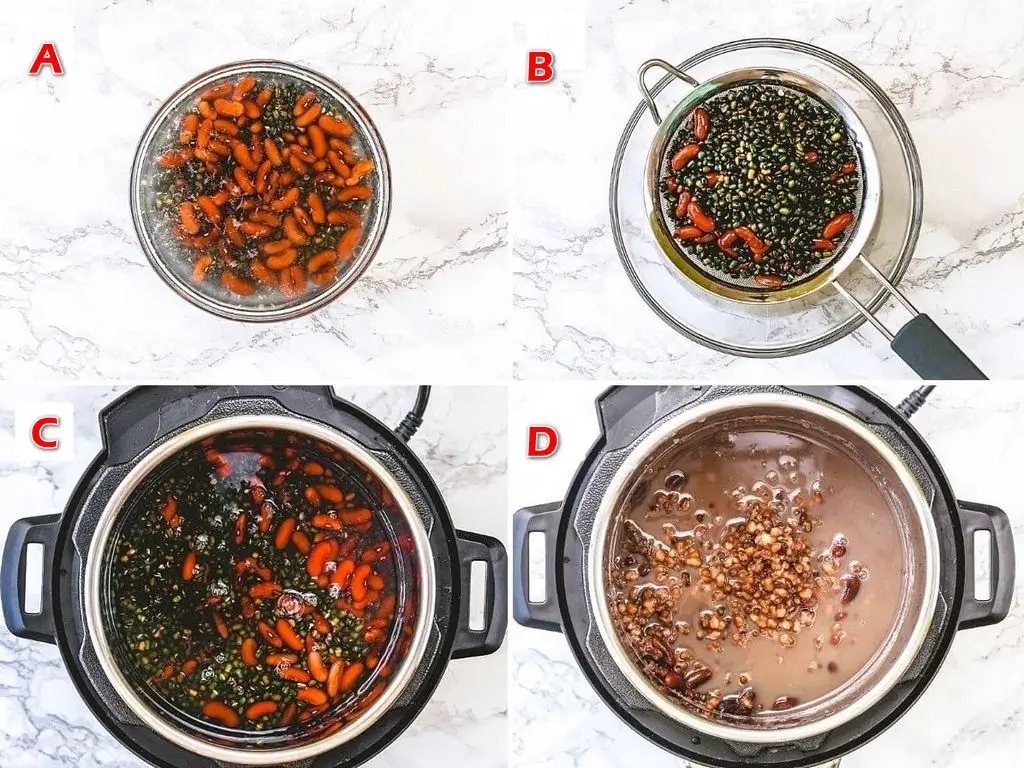 Soaking and cooking lentils and beans: