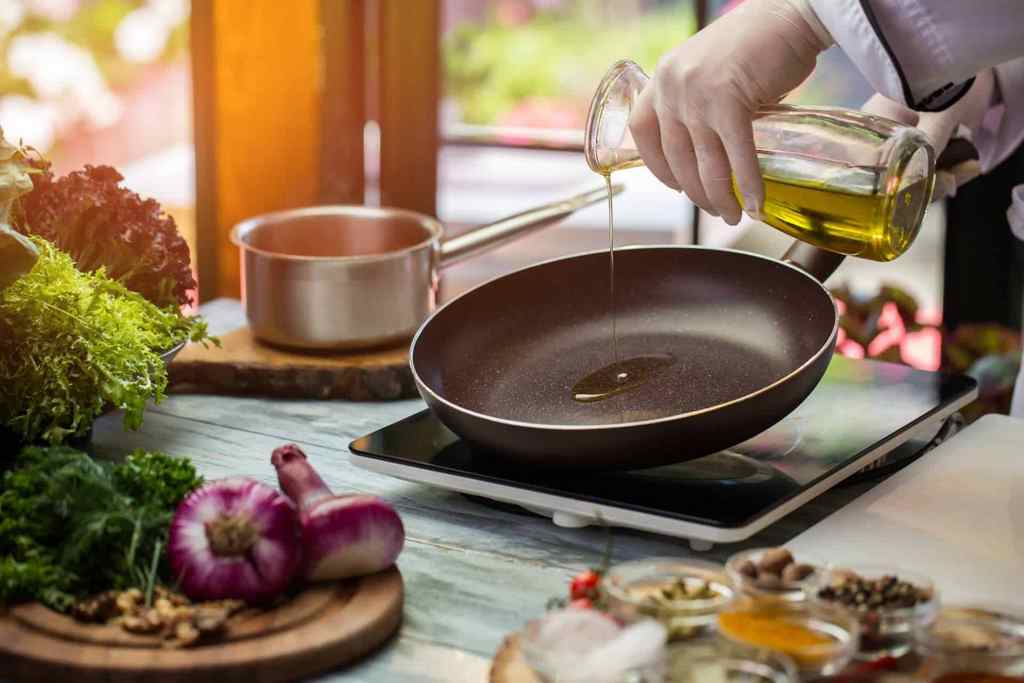 Heat the ghee or oil in a separate frying pan over a medium heat.